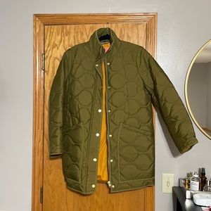 J Crew quilted cocoon puffer coat